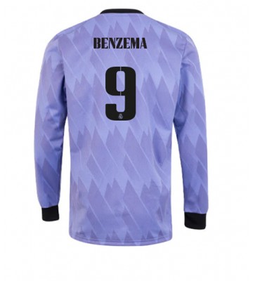 Real Madrid Karim Benzema #9 Bortedrakt 2022-23 Langermet